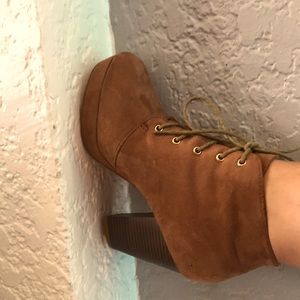 Brown boot heels